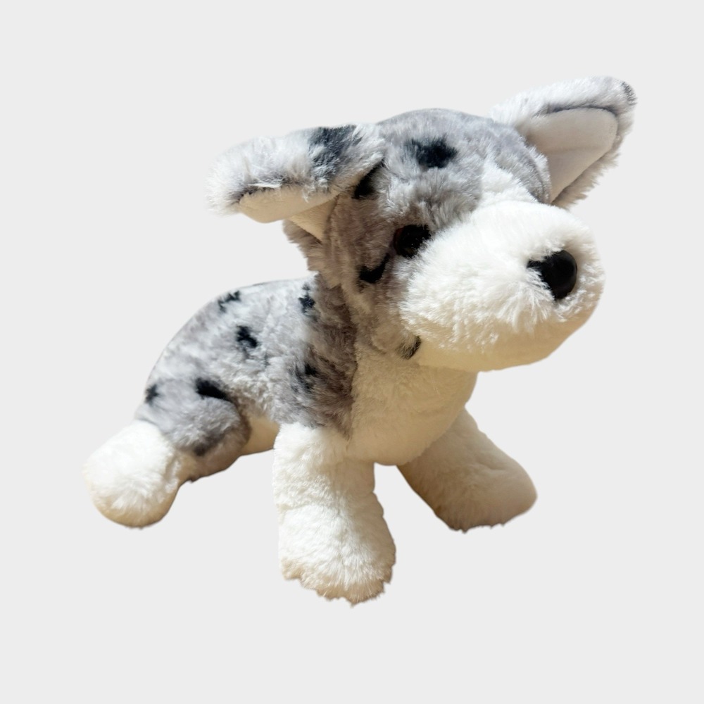 Douglas Cuddle Toys Cardigan Blue Corgi Stuffed Dog Plush 4654 Gray Blue Merle